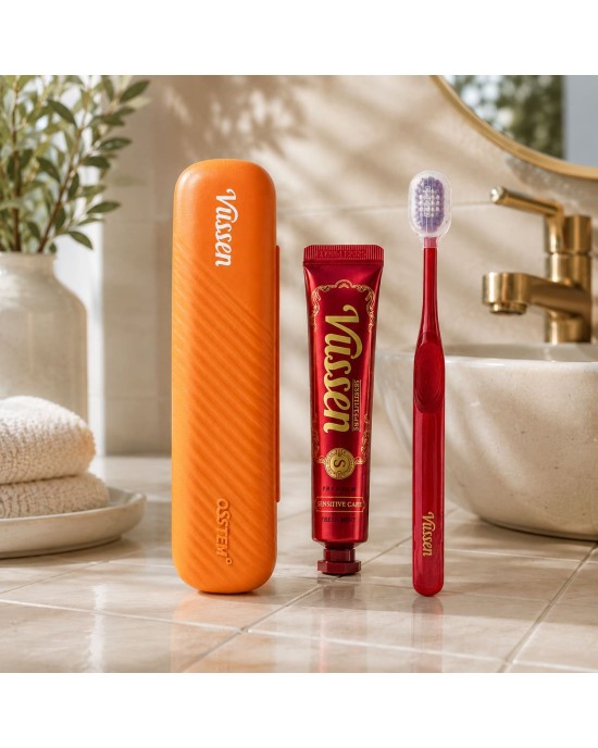 vussen travel kit s | Четка double-wide + vussen s за чувствителни зъби, Комплекти за път vussen